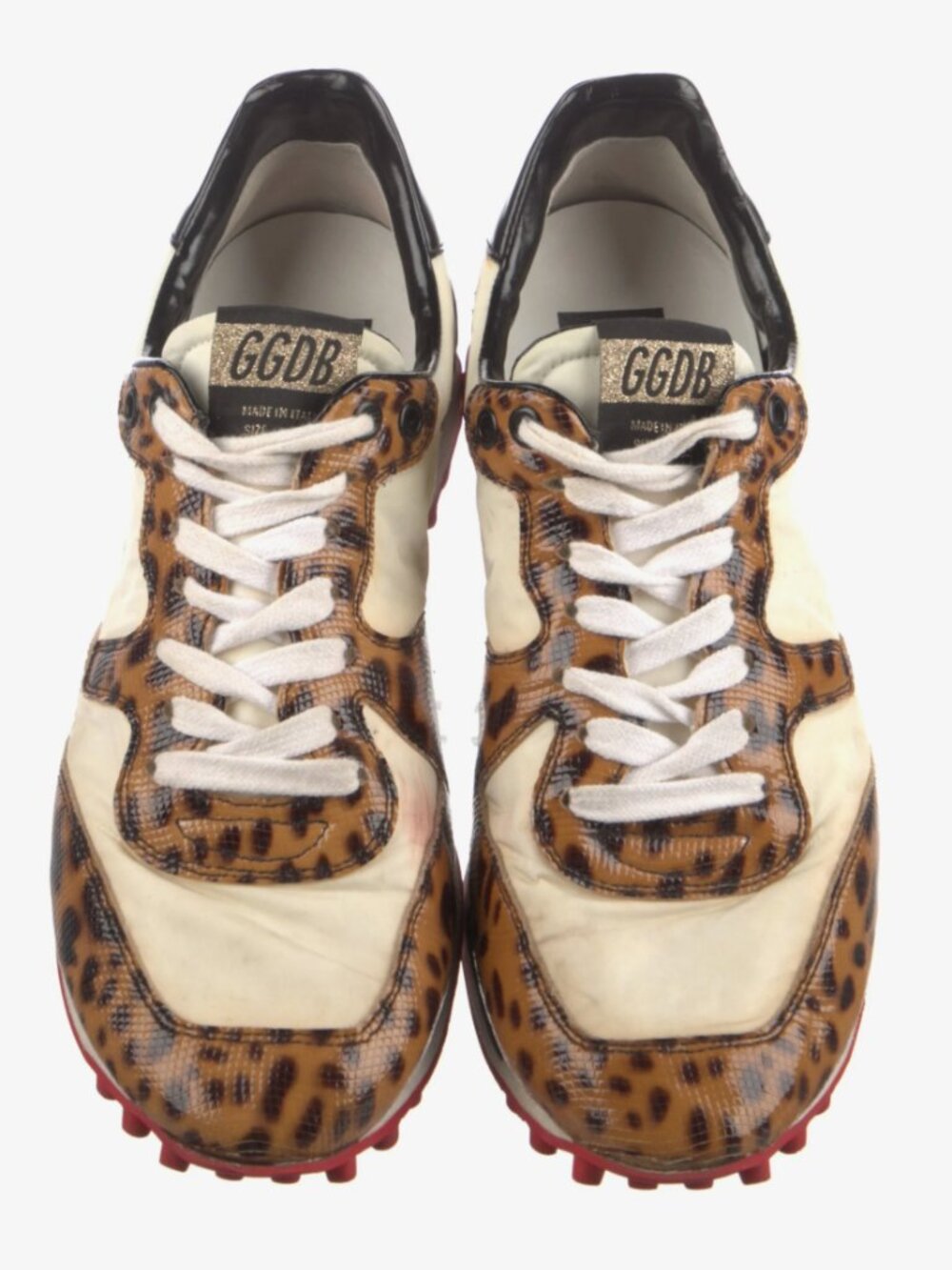 Golden Goose Starland Terrycloth, Nylon & Leather Leopard Print Low-Top Sneakers - Picture 4 of 13